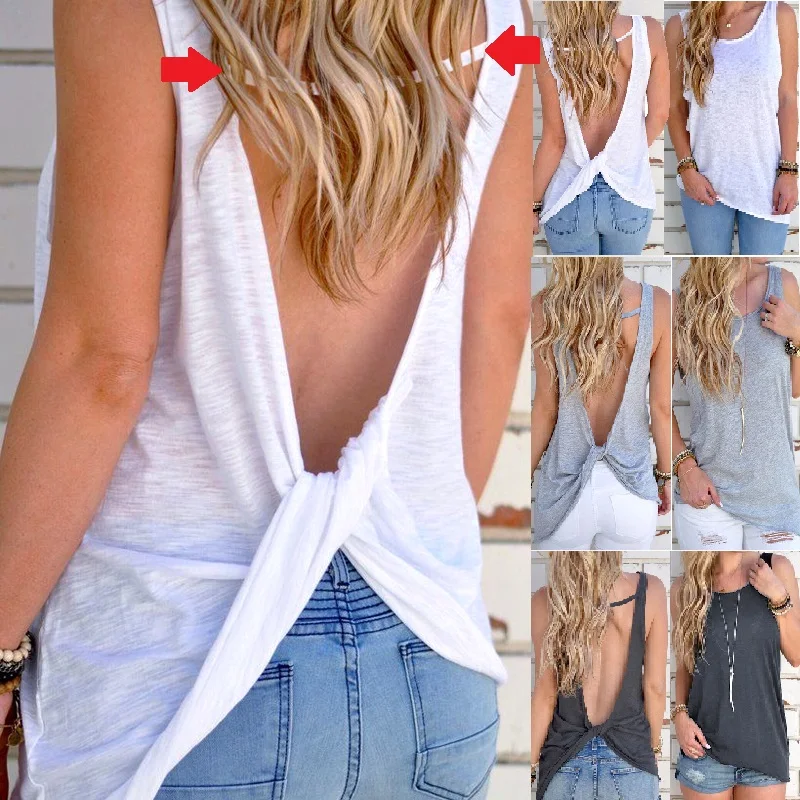2022 Fashion Women Sexy Sleeveless Vest Women Sexy Sleeveless Backless Vest Sexy Tops Open Back Knotted Crop A Line Shirt
2022 Fashion Women Sexy Sleeveless Vest Women Sexy Sleeveless Backless Vest Sexy Tops Open Back Knotted Crop A Line Shirt