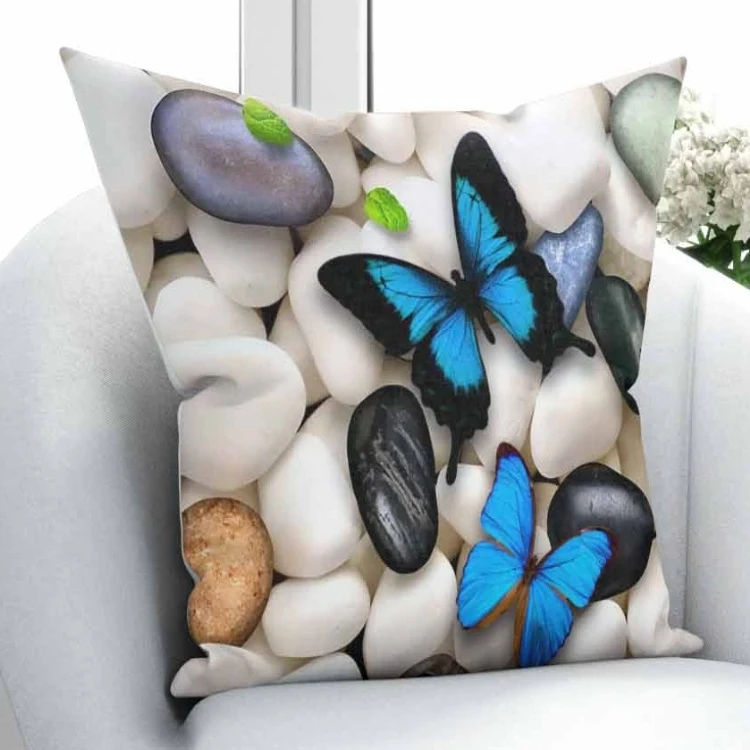 Else Gray Brown Black White Pebble Stone Blue Butterfly 3D Print Throw Pillow Case Cushion Cover Square Hidden Zipper 45x45cm
Else Gray Brown Black White Pebble Stone Blue Butterfly 3D Print Throw Pillow Case Cushion Cover Square Hidden Zipper 45x45cm