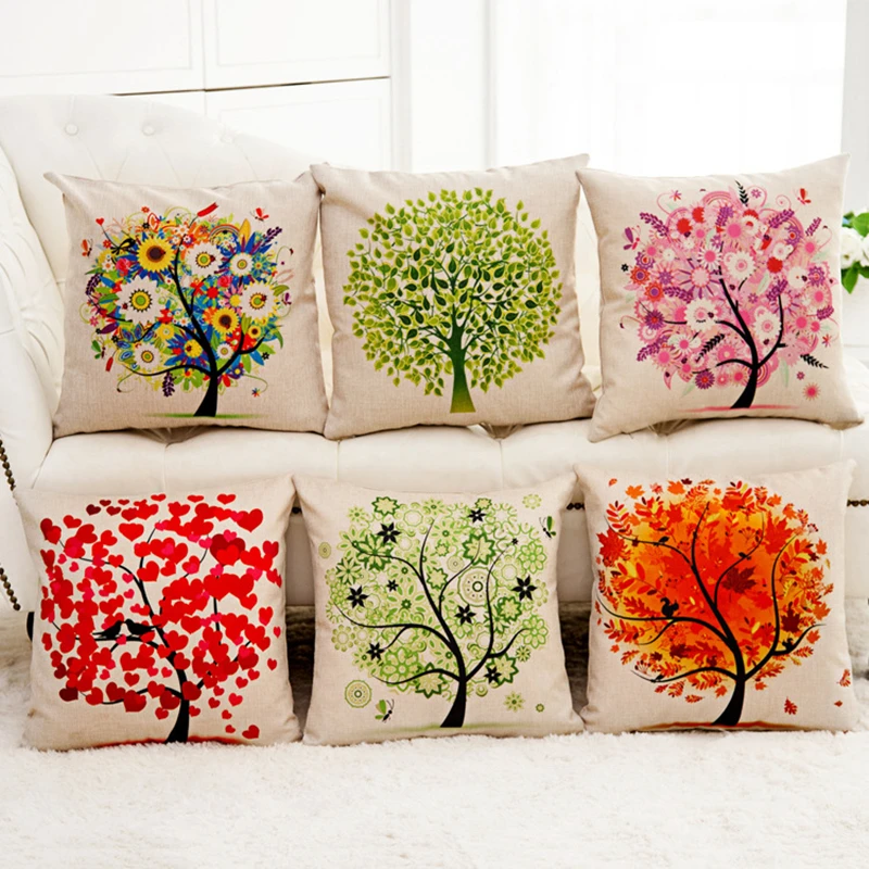 Hot sale printed life tree cushion synthesis linen home decorative pillow car-styling seat back cushions pillowcases 45x45 cm
Hot sale printed life tree cushion synthesis linen home decorative pillow car-styling seat back cushions pillowcases 45x45 cm
