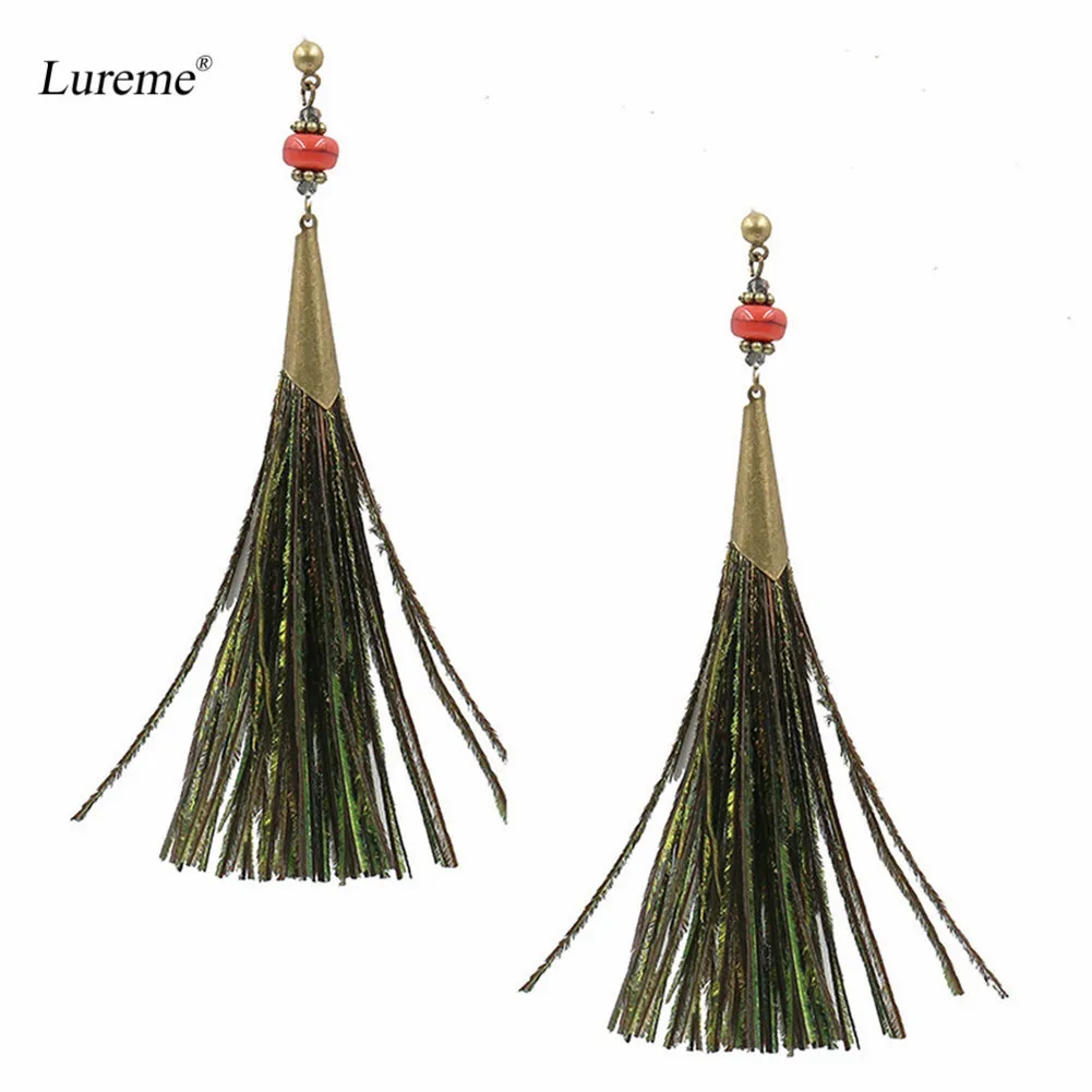 Lureme Vintage Natural Peacock Feather Tassel Dangle Earrings for Women and Girls (er005809)
Lureme Vintage Natural Peacock Feather Tassel Dangle Earrings for Women and Girls (er005809)