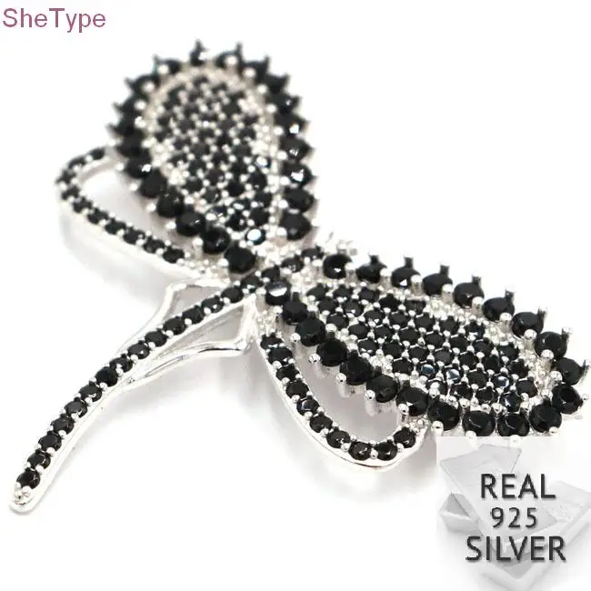SheType New Arrival Dragonfly 7.3g Black Sapphire Mother's Day Gift 925 Solid Sterling Silver Pendant 44x43mm
SheType New Arrival Dragonfly 7.3g Black Sapphire Mother's Day Gift 925 Solid Sterling Silver Pendant 44x43mm