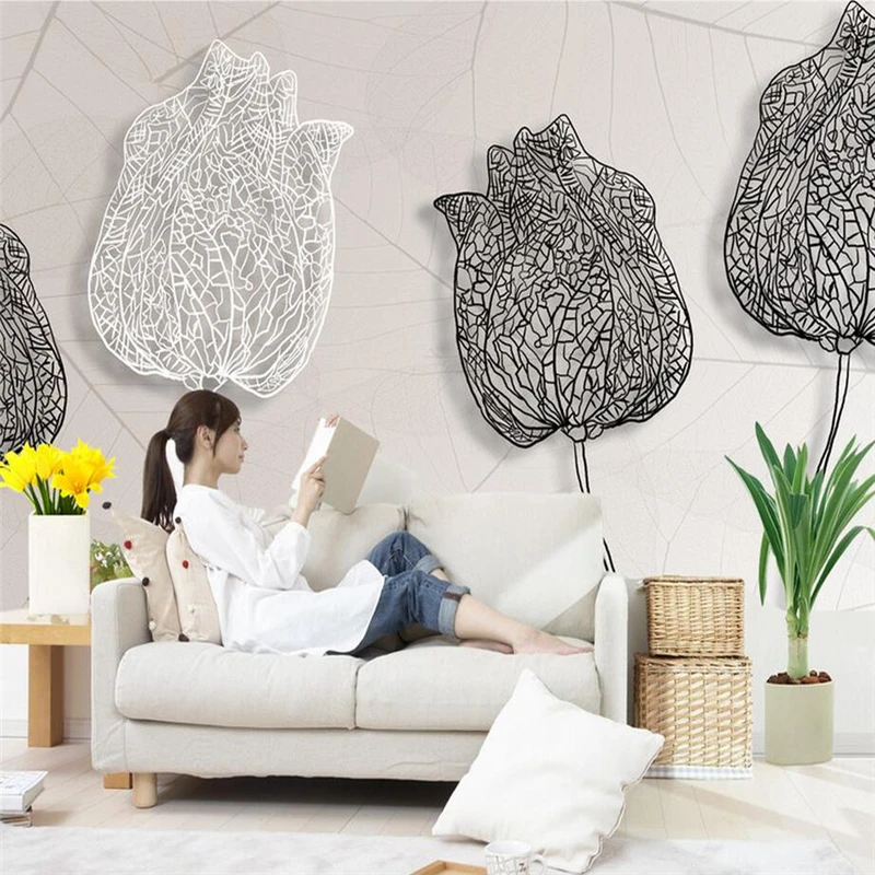 Modern Wallpapers 3D Stereoscopic Murals White Black Photo Wall Papers for Living Room Home Decor Flowers Wall Murals Nature
Modern Wallpapers 3D Stereoscopic Murals White Black Photo Wall Papers for Living Room Home Decor Flowers Wall Murals Nature
