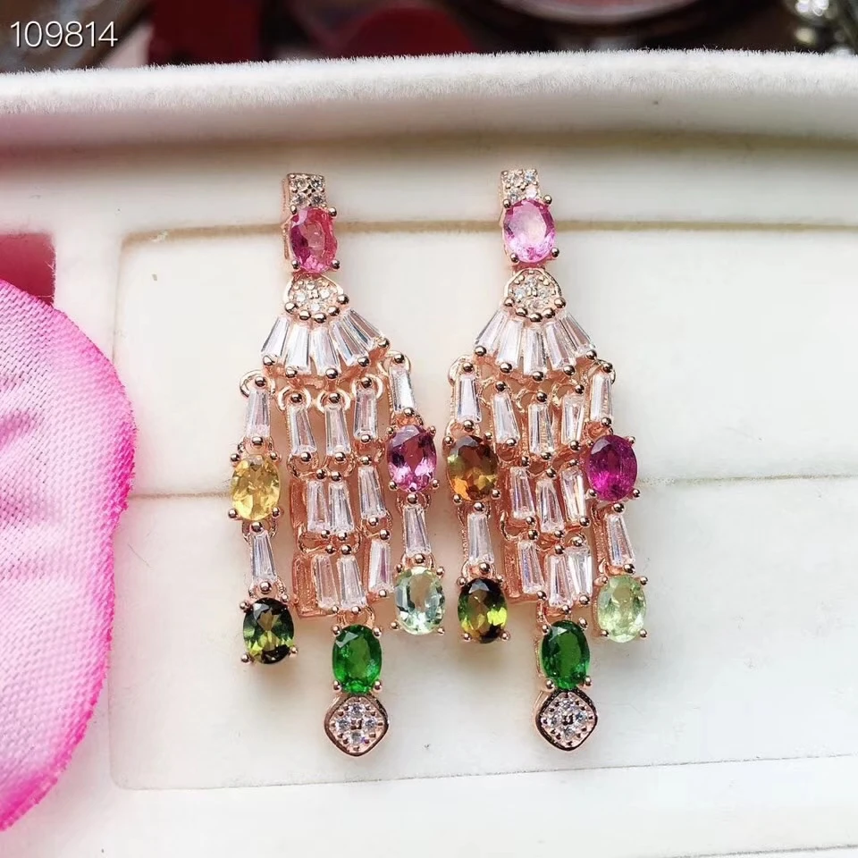 KJJEAXCMY fine jewelry 925 Silver-inlaid Natural Tourmaline Woman Earrings Suit Support Detection
KJJEAXCMY fine jewelry 925 Silver-inlaid Natural Tourmaline Woman Earrings Suit Support Detection