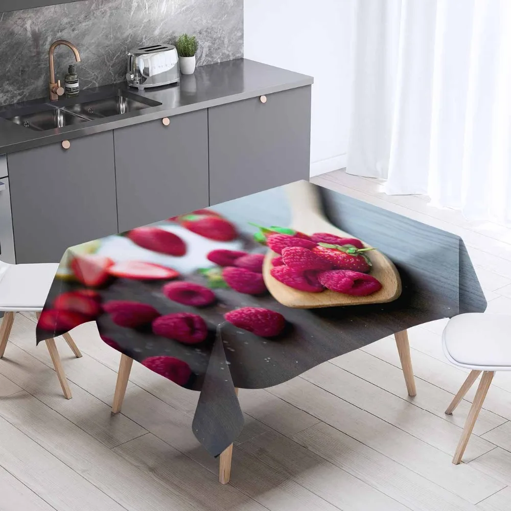 Else Brown Wood Spoon Red Raspberry Fruits 3d Pattern Print Washable Thicken Cotton Cloth Rectangular Square Kitchen Tablecloth
Else Brown Wood Spoon Red Raspberry Fruits 3d Pattern Print Washable Thicken Cotton Cloth Rectangular Square Kitchen Tablecloth