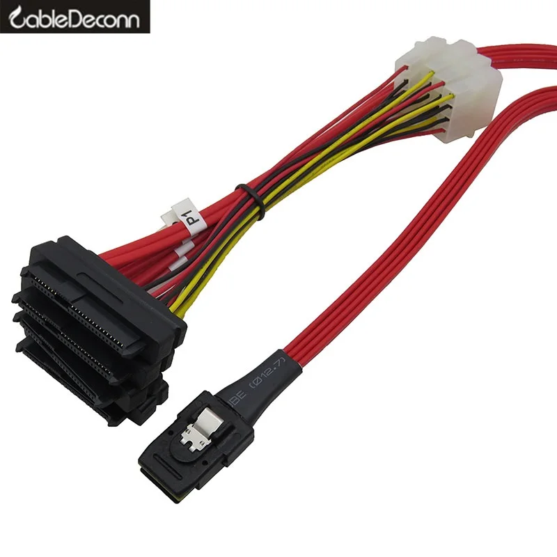 CableDeconn 100cm Internal Mini SAS 36-Pin SFF-8087 Male to SFF8482 SAS 29-Pin Female with 4-Pin Power Fanout Red Cable 1M 3FT
CableDeconn 100cm Internal Mini SAS 36-Pin SFF-8087 Male to SFF8482 SAS 29-Pin Female with 4-Pin Power Fanout Red Cable 1M 3FT