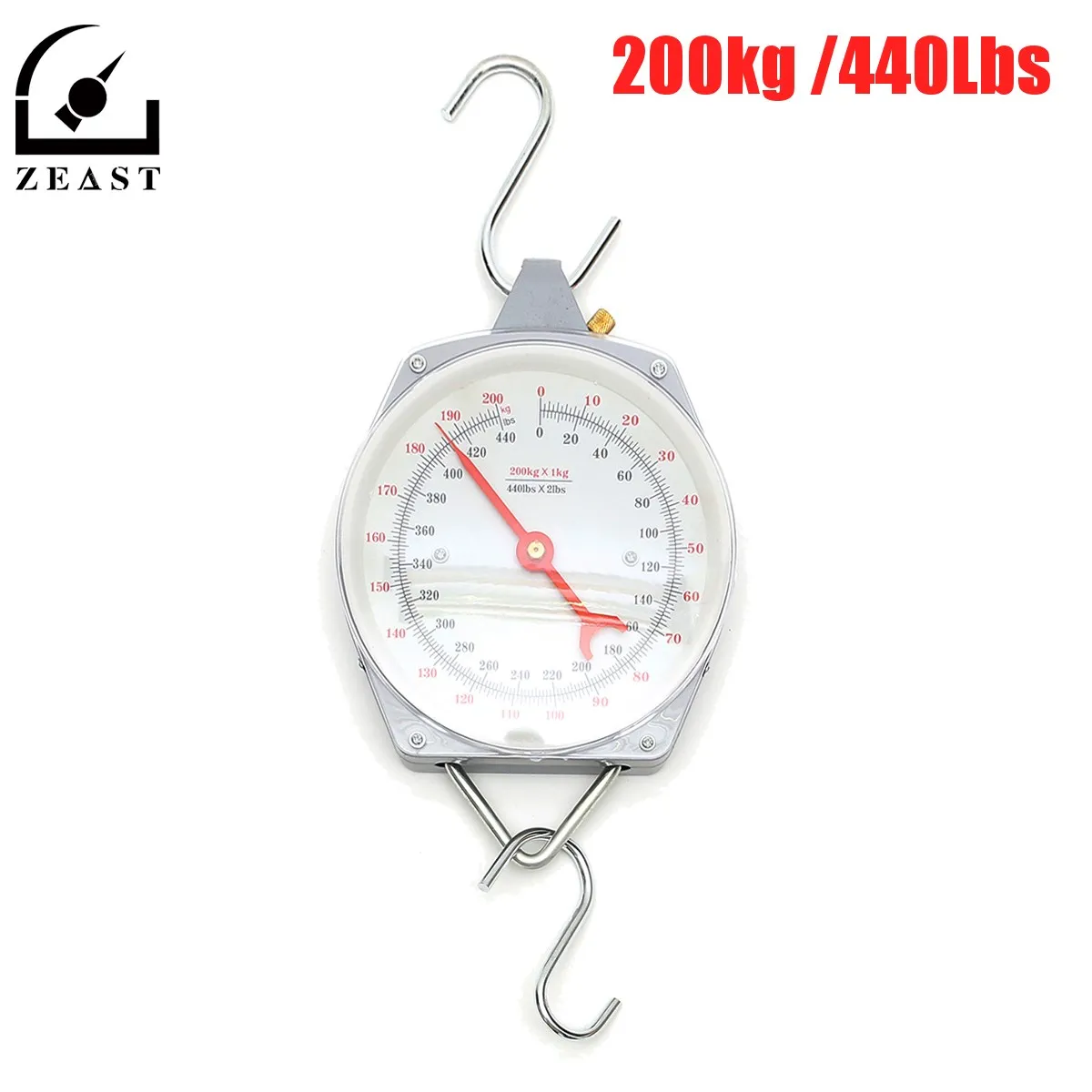 Scale Capacity 200Kg 440lbs Alloy Mechanical Hanging Scales Mechanical With 2 Hook
Scale Capacity 200Kg 440lbs Alloy Mechanical Hanging Scales Mechanical With 2 Hook