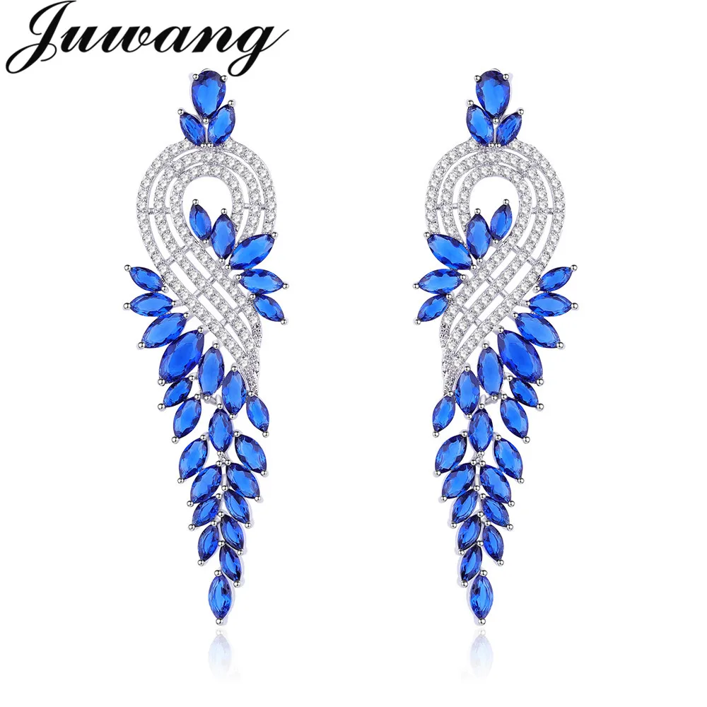 JUWANG Brand Fashion Luxury Wedding Long Earrings Shinning AAA Clear Cubic Zirconia for Women Bridal Jewelry Wholesale
JUWANG Brand Fashion Luxury Wedding Long Earrings Shinning AAA Clear Cubic Zirconia for Women Bridal Jewelry Wholesale