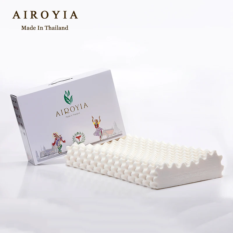 AIROYIA 93% natural latex pillow content high and low particle massage neck pillow made in Thailand for adult
AIROYIA 93% natural latex pillow content high and low particle massage neck pillow made in Thailand for adult