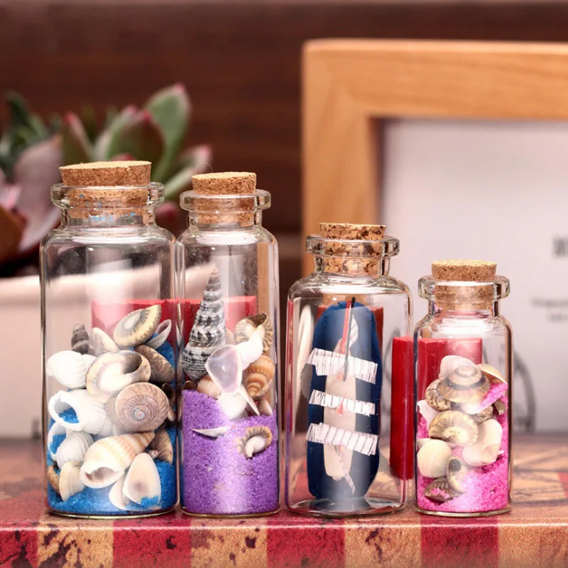 DIY Decorative Bottle Cute Min Wishing Bottles Conch Shell Sand Clear Cork Stopper Glass Bottles Craft Small Decorate Jars Gift
DIY Decorative Bottle Cute Min Wishing Bottles Conch Shell Sand Clear Cork Stopper Glass Bottles Craft Small Decorate Jars Gift