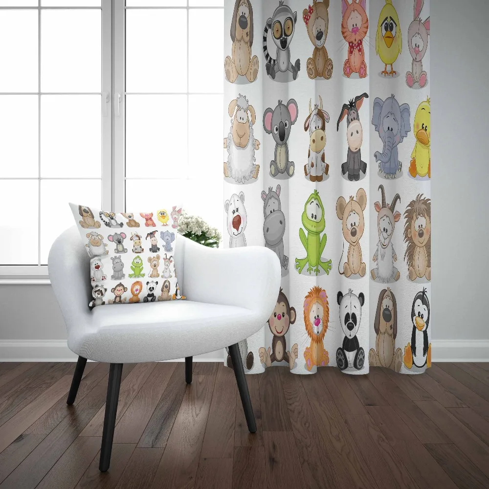 Else Educational Funny Jungle Cute Sweet Animals 3d Kids Print Baby Children Window Panel Set Curtain Combine Gift Pillow Case
Else Educational Funny Jungle Cute Sweet Animals 3d Kids Print Baby Children Window Panel Set Curtain Combine Gift Pillow Case
