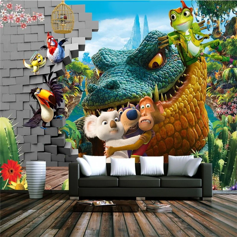 Cartoon Animals Photo Wallpapers 3D Stereoscopic Wall Murals Grey Brick Stone Wallpapers for Living Room Home Decor Bedroom
Cartoon Animals Photo Wallpapers 3D Stereoscopic Wall Murals Grey Brick Stone Wallpapers for Living Room Home Decor Bedroom
