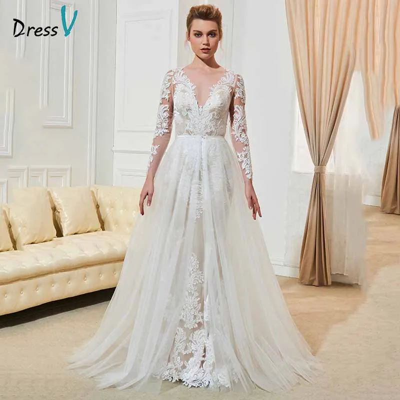 Dressv ivory elegant long sleeves wedding dress plus size v neck appliques floor length bridal outdoor&church wedding dress
Dressv ivory elegant long sleeves wedding dress plus size v neck appliques floor length bridal outdoor&church wedding dress