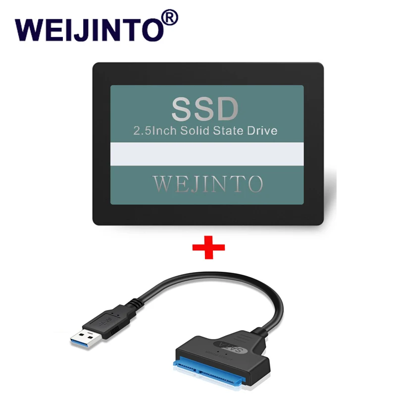 Твердотельный накопитель WEIJINTO SATA SSD 60 Гб 2 5 дюйма ГБ 64 20 см USB3.0 22pin адаптер