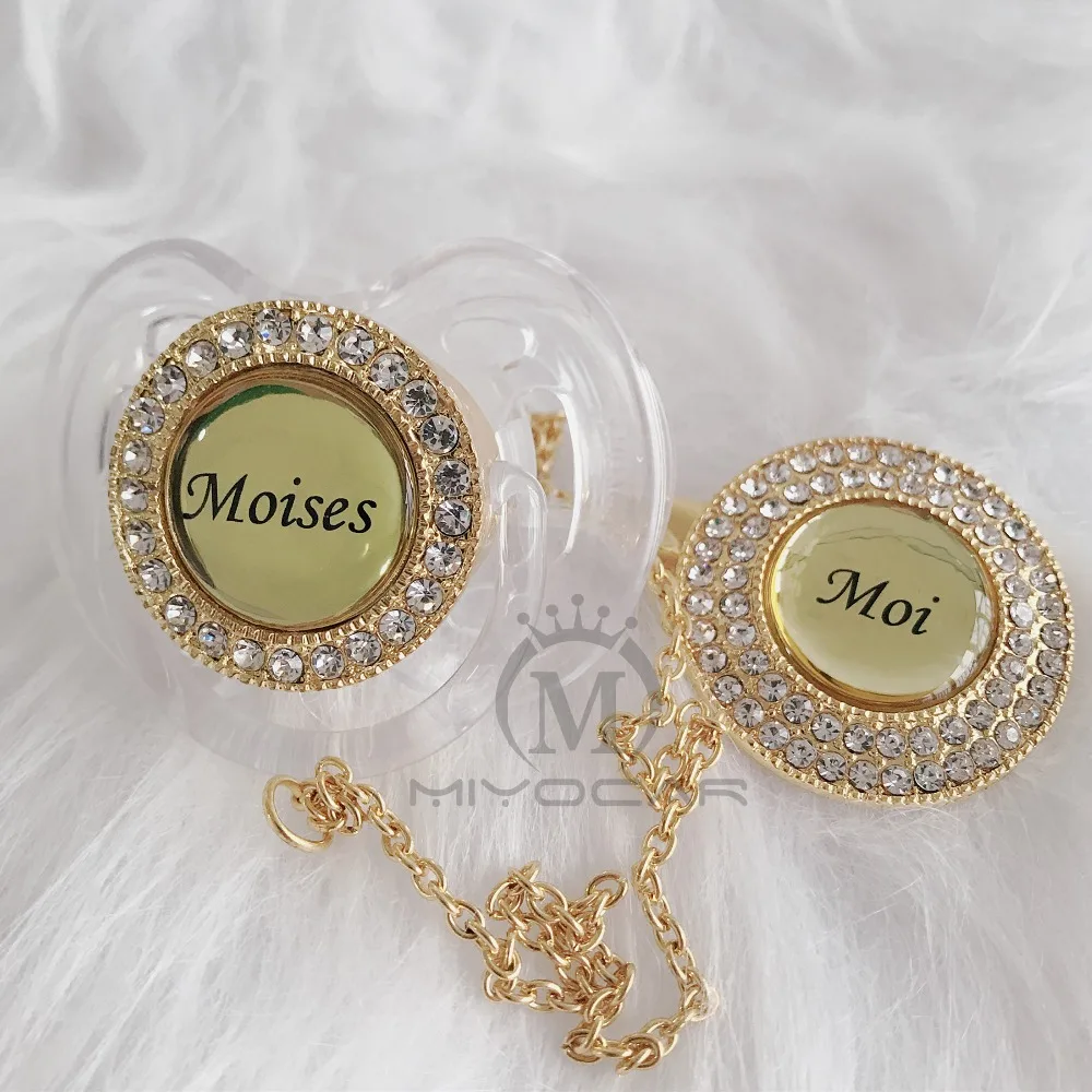 MIYOCAR Personalized any name can make many colors bling pacifier and pacifier clip BPA free dummy bling unique design P11
MIYOCAR Personalized any name can make many colors bling pacifier and pacifier clip BPA free dummy bling unique design P11