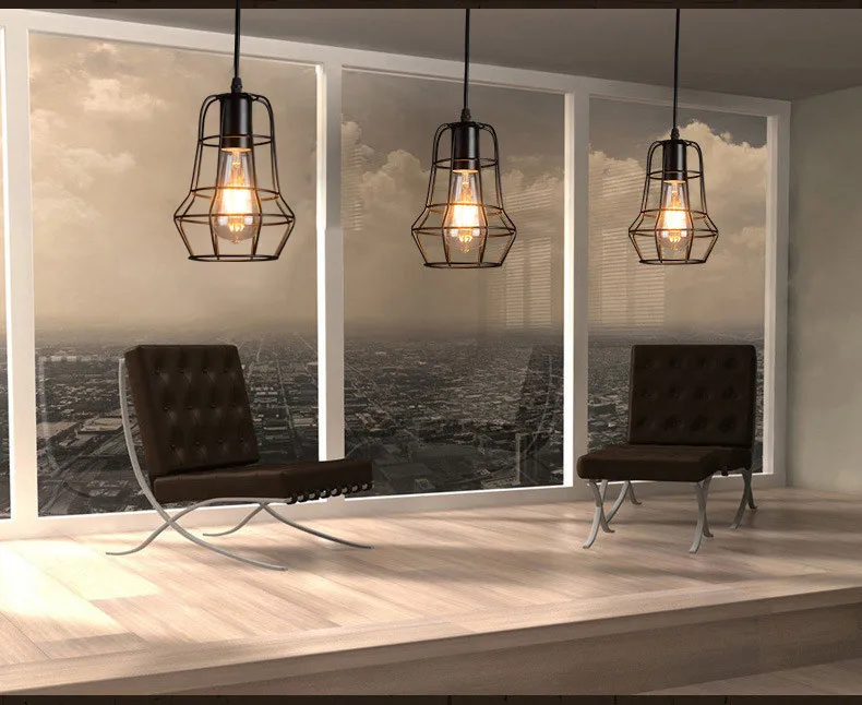 Modern Vintage iron cage Pendant Lights E27/26 AC110-260 loft Lighting Fixture LED Light Pendant Lamp suspension luminaire
Modern Vintage iron cage Pendant Lights E27/26 AC110-260 loft Lighting Fixture LED Light Pendant Lamp suspension luminaire