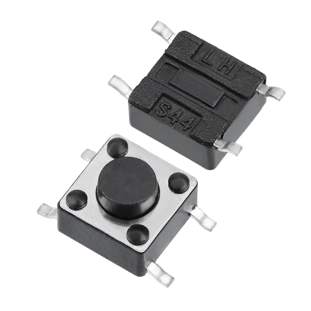 

UXCELL 6x6x4.3mm Momentary Panel PCB SMD SMT Mount 4 Pins Push Button SPST Tactile Tact Switch 150PCS Switches Accessories