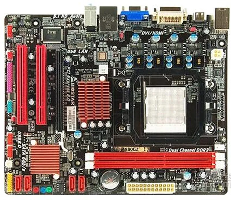 Оригинальная материнская плата для AMD 880 Biostar A880GZ Socket AM3 DDR3 настольная | Компьютеры