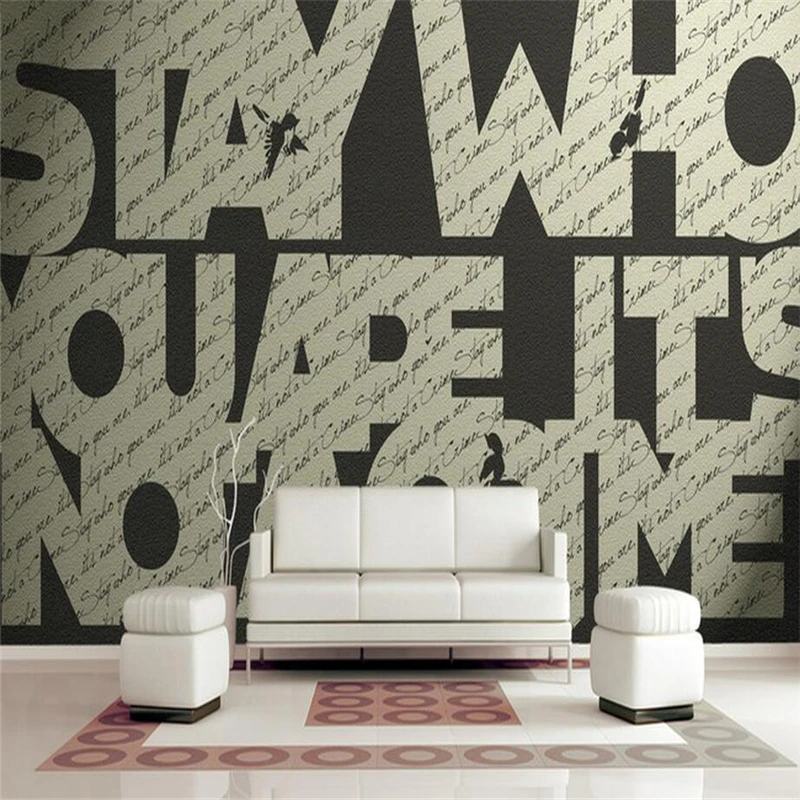 European Vintage Wallpapers 3D Custom Letter Wallpapers Black White Wall Papers for Living Room Modern Walls Murals Home Decor
European Vintage Wallpapers 3D Custom Letter Wallpapers Black White Wall Papers for Living Room Modern Walls Murals Home Decor
