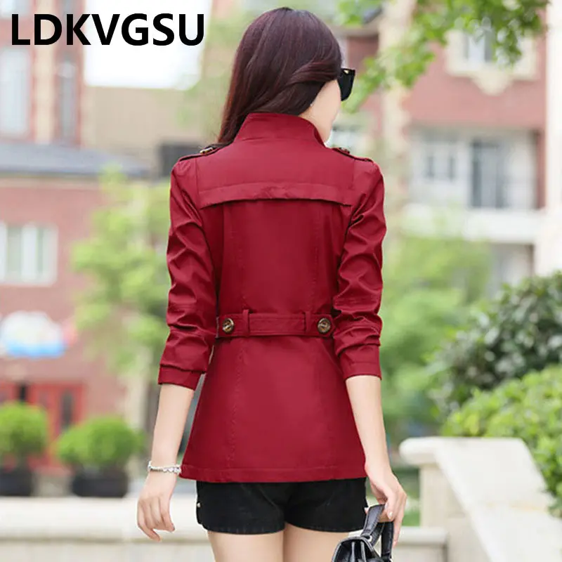 2018 Spring Autumn New Women Short Trench Coat Slim Fashion Long Sleeve Double-breasted Solid Color Windbreaker Female Is347
2018 Spring Autumn New Women Short Trench Coat Slim Fashion Long Sleeve Double-breasted Solid Color Windbreaker Female Is347
