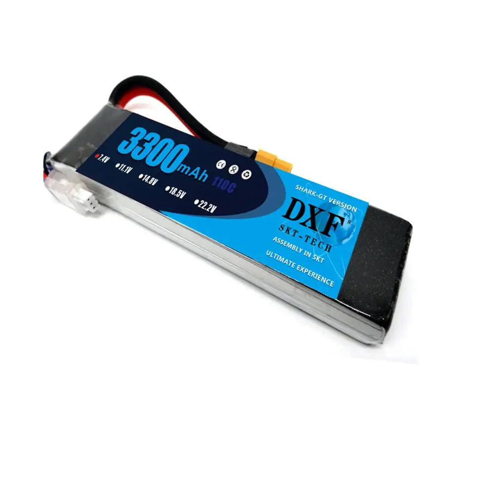 DXF RC Lipo Battery 2S 7.4V 3300mah 110C Max 220C For Helicopters Model Airplane Quadcopter Akku FPV Boat Car
DXF RC Lipo Battery 2S 7.4V 3300mah 110C Max 220C For Helicopters Model Airplane Quadcopter Akku FPV Boat Car