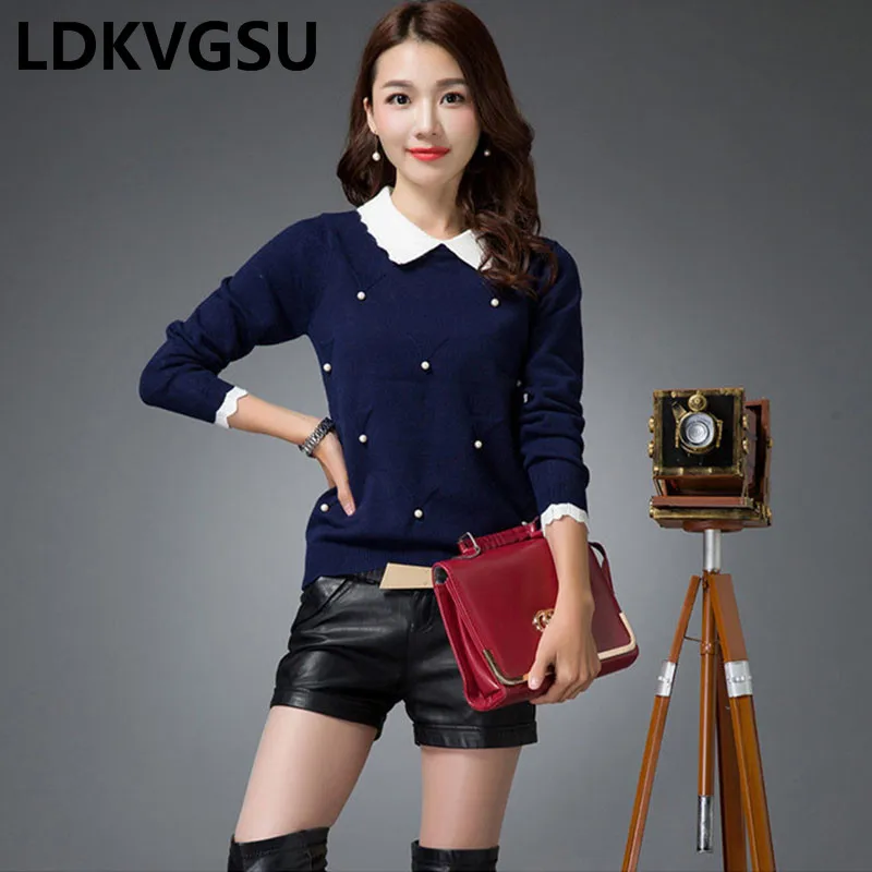 2018 New Fashion Women Peter Pan Collar Long Sleeve Sweater Preppy Style Basic Beading Pullover Knitted Plus Size 3XL Is513
2018 New Fashion Women Peter Pan Collar Long Sleeve Sweater Preppy Style Basic Beading Pullover Knitted Plus Size 3XL Is513