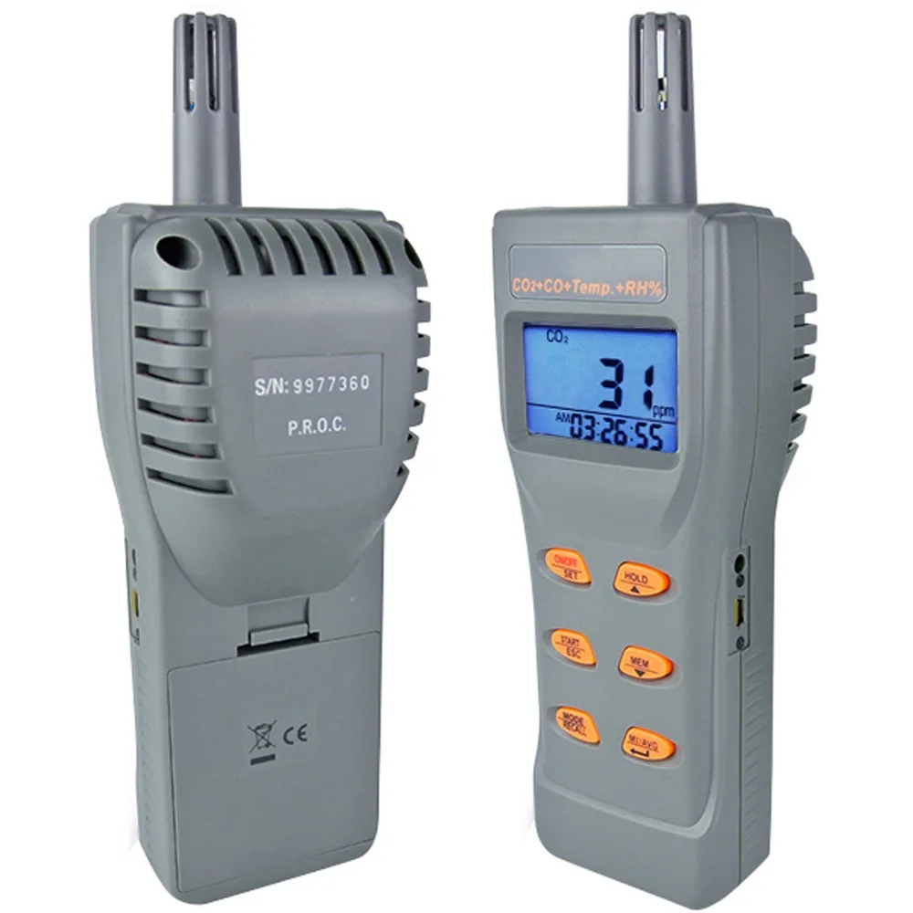 6-in-1 Multi-function Air Quality IAQ Meter with CD Software & Cable CO2 & CO, RH%, Temperature, DP, WB, USB Data Logger
6-in-1 Multi-function Air Quality IAQ Meter with CD Software & Cable CO2 & CO, RH%, Temperature, DP, WB, USB Data Logger