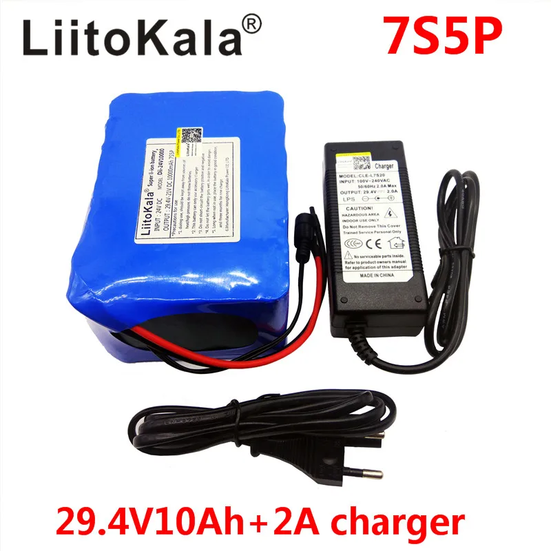 Литиевый аккумулятор Liitokala 7s5p для электрического велосипеда, 24 В (29,4 в), 10 Ач, 18650/24 в
Литиевый аккумулятор Liitokala 7s5p для электрического велосипеда, 24 В (29,4 в), 10 Ач, 18650/24 в