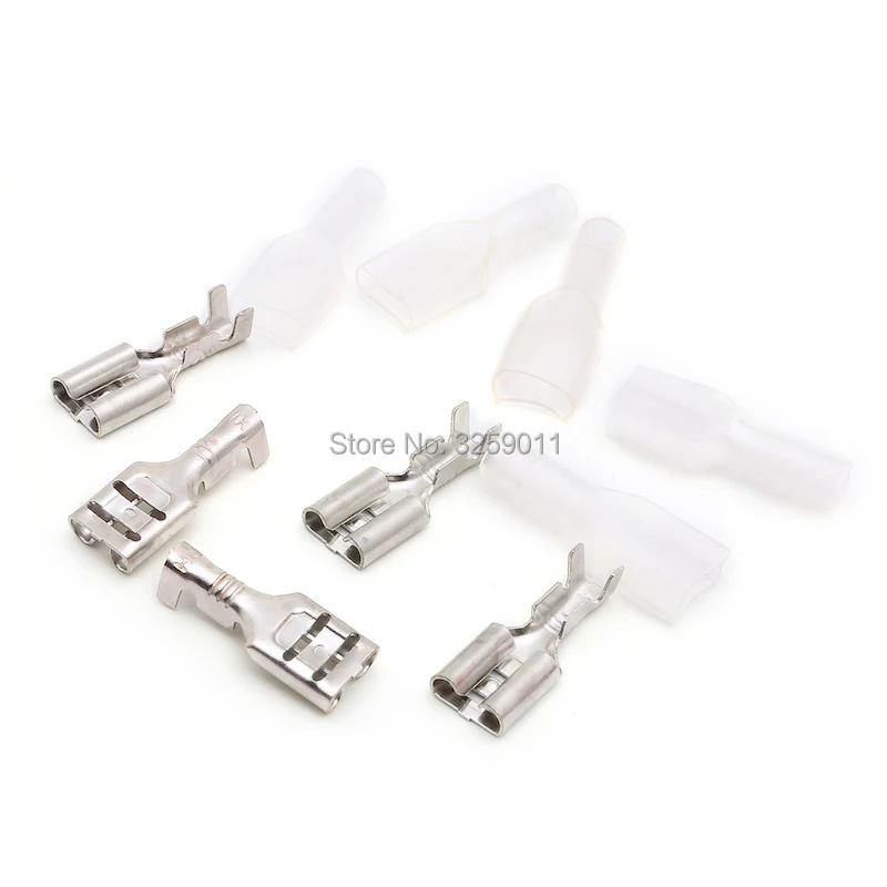 100PCS 6.3mm Brass Boat Car Speaker Circuit Board Connector Crimp Terminal With Transparent Sheath DJ622-6.3-3.0
100PCS 6.3mm Brass Boat Car Speaker Circuit Board Connector Crimp Terminal With Transparent Sheath DJ622-6.3-3.0