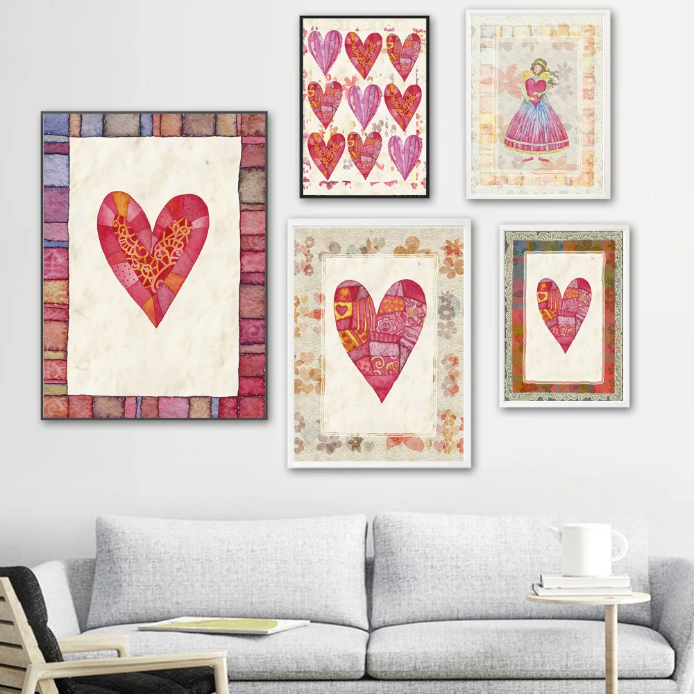 Modern Print Pink Cartoon Heart Baby Girl Nordic Posters and Prints Wall Art Canvas Painting Wall Pictures for Living Room Decor
Modern Print Pink Cartoon Heart Baby Girl Nordic Posters and Prints Wall Art Canvas Painting Wall Pictures for Living Room Decor
