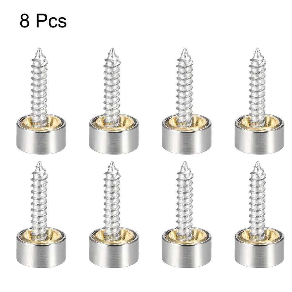 UXCELL 8pcs Mirror Screws Kits Decorative Caps Cover Nails Polished Stainless Steel 10/12/14/18mm Gold for Tea Tables Glass Sign
UXCELL 8pcs Mirror Screws Kits Decorative Caps Cover Nails Polished Stainless Steel 10/12/14/18mm Gold for Tea Tables Glass Sign