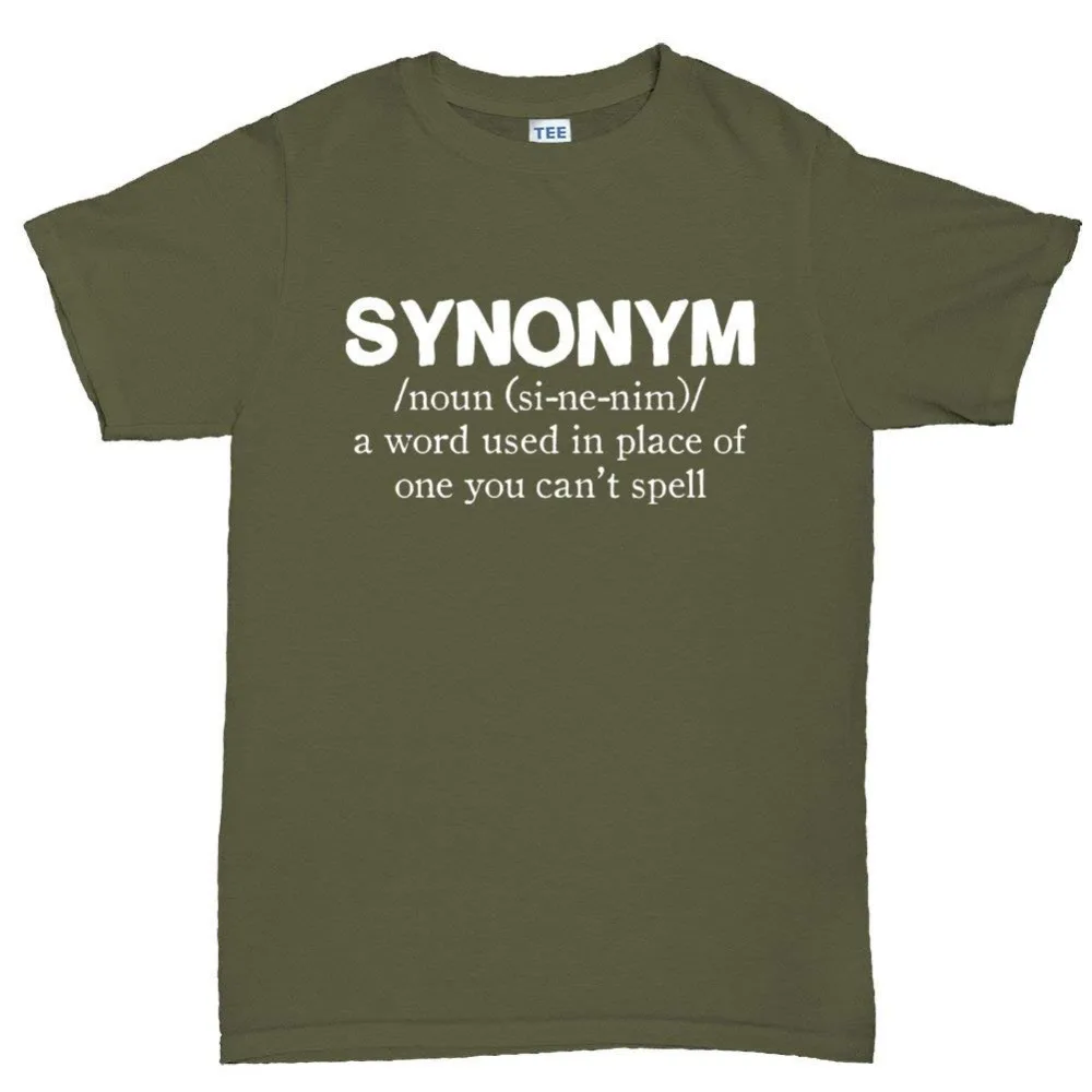 Synonym Grammar Police - Funny English Teacher'S Men Hot 2019 Summer Short Sleeves Funny Tee Shirts
Synonym Grammar Police - Funny English Teacher'S Men Hot 2019 Summer Short Sleeves Funny Tee Shirts