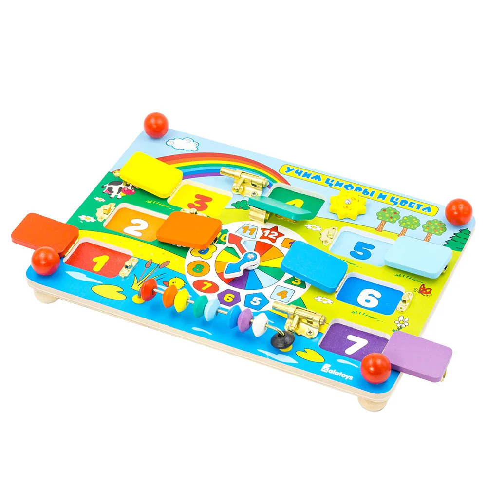 Бизиборд "Учим цифры и цвета" Alatoys. Размер доски 35см*25см|puzzle|toy puzzlepuzzle toy |