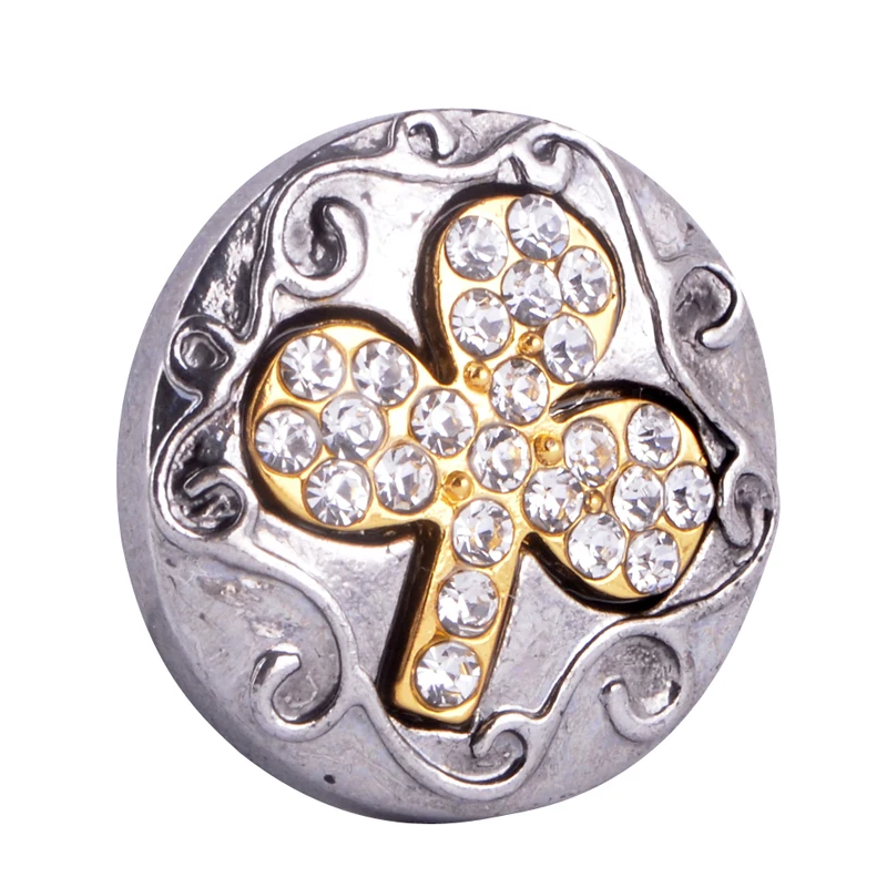 Mix 18 мм Металл кнопки Шарм Rhinestone имбирь для snap Fit DIY Привязать Браслеты и