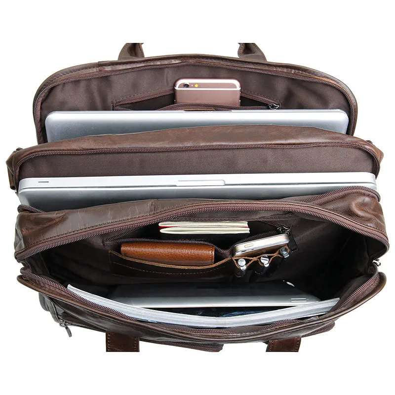 Men's Briefcase Genuine Leather Briefcases Bag 15"Laptop Bag men Tote Business Case Male Office Work Business Double Layer Bag
Men's Briefcase Genuine Leather Briefcases Bag 15"Laptop Bag men Tote Business Case Male Office Work Business Double Layer Bag