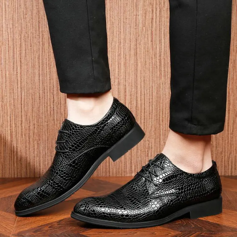Fashion Men Business Formal Shoes Crocodile Pattern Leather Men's Wedding Shoes Italian Luxury Dress Shoes LE-25
Fashion Men Business Formal Shoes Crocodile Pattern Leather Men's Wedding Shoes Italian Luxury Dress Shoes LE-25