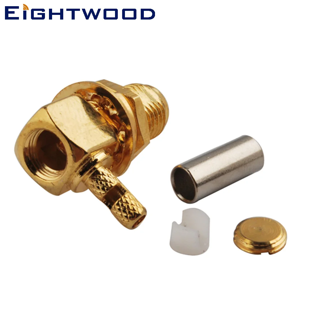 Eightwood 5PCS RP-SMA Jack Male Pin RF Coaxial Connector Adapter Right Angle for LMR100 RG174 RG316 RF Coaxial Cable
Eightwood 5PCS RP-SMA Jack Male Pin RF Coaxial Connector Adapter Right Angle for LMR100 RG174 RG316 RF Coaxial Cable