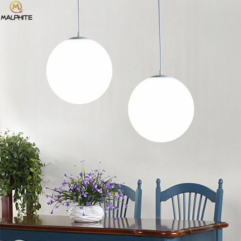 Modern minimalist pendant lights white round dome glass LED pendant lamps restaurant Living room balcony Aisle lighting fixtures
Modern minimalist pendant lights white round dome glass LED pendant lamps restaurant Living room balcony Aisle lighting fixtures