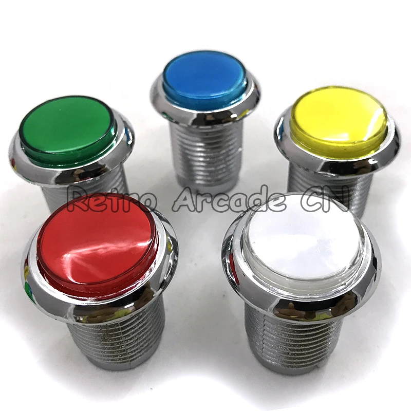 102 Pcs/lot Chrome Plating 5V/12V 30mm LED Illuminated Push Buttons With Micro Switch For Arcade Machine Games Mame Jamma Parts
102 Pcs/lot Chrome Plating 5V/12V 30mm LED Illuminated Push Buttons With Micro Switch For Arcade Machine Games Mame Jamma Parts