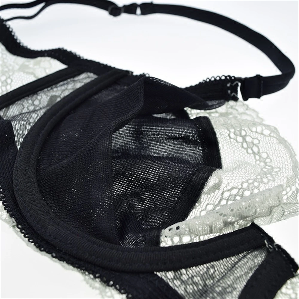 FUNCILAC Free shipping Fashion ultra-thin lace sexy bra set white small transparent women's temptation underwear with wire
FUNCILAC Free shipping Fashion ultra-thin lace sexy bra set white small transparent women's temptation underwear with wire