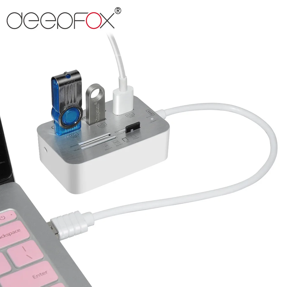 Разветвитель DeepFox USB 3,0 на 3 порта, USB 3,0 Тип C, хаб, устройство для чтения SD/TF карт, 5 Гбит/с, USB адаптер для ноутбука
Разветвитель DeepFox USB 3,0 на 3 порта, USB 3,0 Тип C, хаб, устройство для чтения SD/TF карт, 5 Гбит/с, USB адаптер для ноутбука