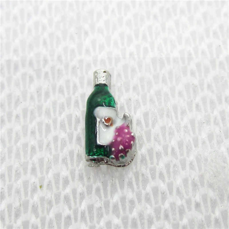 Лидер продаж, 20 шт./лот, Плавающие Подвески в виде бутылки для вина, живые стеклянные медальоны с памятью, Плавающие Подвески «сделай сам», ак...