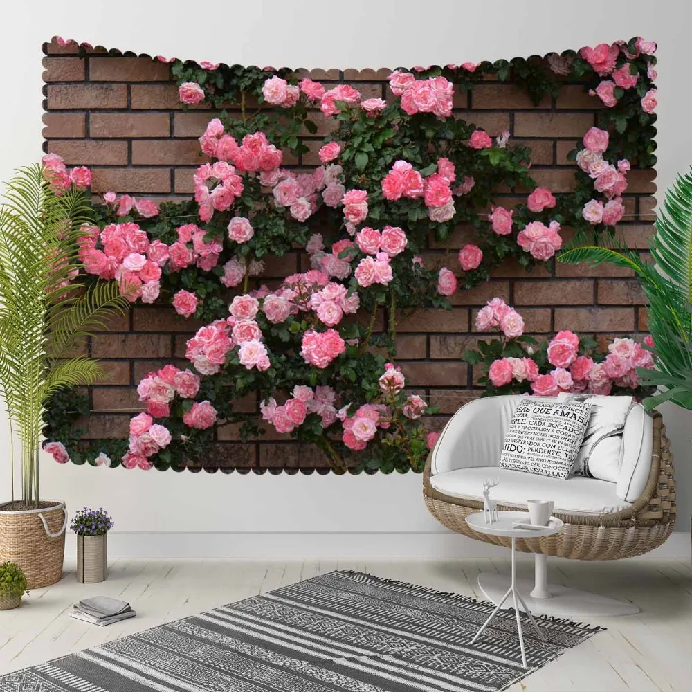 Else Brown Brick Stones Green ivy Red Roses Flowers 3D Print Decorative Hippi Bohemian Wall Hanging Landscape Tapestry Wall Art
Else Brown Brick Stones Green ivy Red Roses Flowers 3D Print Decorative Hippi Bohemian Wall Hanging Landscape Tapestry Wall Art
