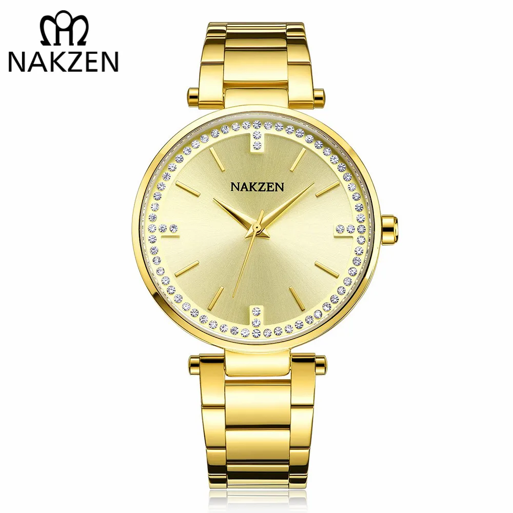 NAKZEN Women Casual Gold Watch Quartz Wristwatches Top Brand Fashion Waterproof Sport Watches Famale Clock Relogio Masculino
NAKZEN Women Casual Gold Watch Quartz Wristwatches Top Brand Fashion Waterproof Sport Watches Famale Clock Relogio Masculino