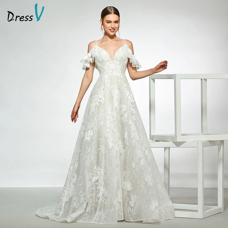 Dressv elegant spaghetti straps sleeveless lace wedding dress a line backless floor length simple bridal gowns wedding dress
Dressv elegant spaghetti straps sleeveless lace wedding dress a line backless floor length simple bridal gowns wedding dress