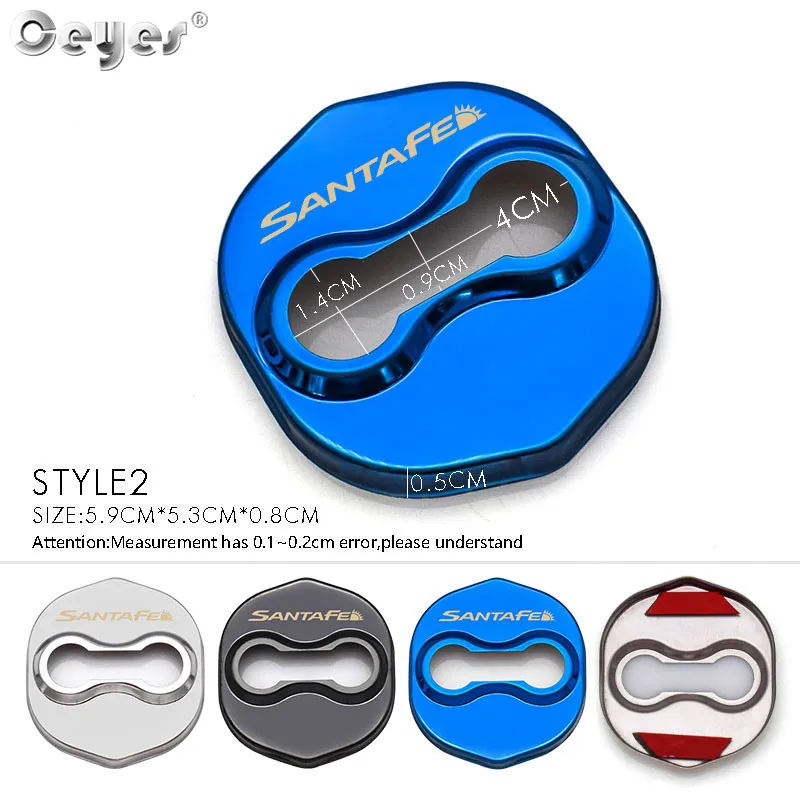 Ceyes Car Styling Sticker Accessories Case For Hyundai Santa Fe SantaFe Kia Ceed Auto Protection Door Lock Cover Buckle 4pcs | Автомобили