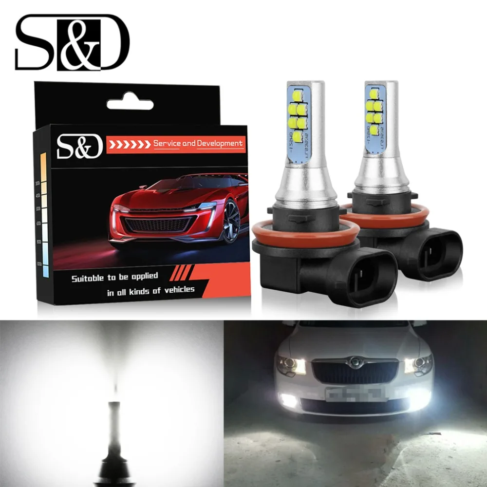 S&D 2pcs LED Fog Bulbs H11 H8 H16 LED Car Light HB3/9005 9006/HB4 5202 PSX24W Canbus LED Cars Daytime Running Light DRL Lamp 12V
S&D 2pcs LED Fog Bulbs H11 H8 H16 LED Car Light HB3/9005 9006/HB4 5202 PSX24W Canbus LED Cars Daytime Running Light DRL Lamp 12V