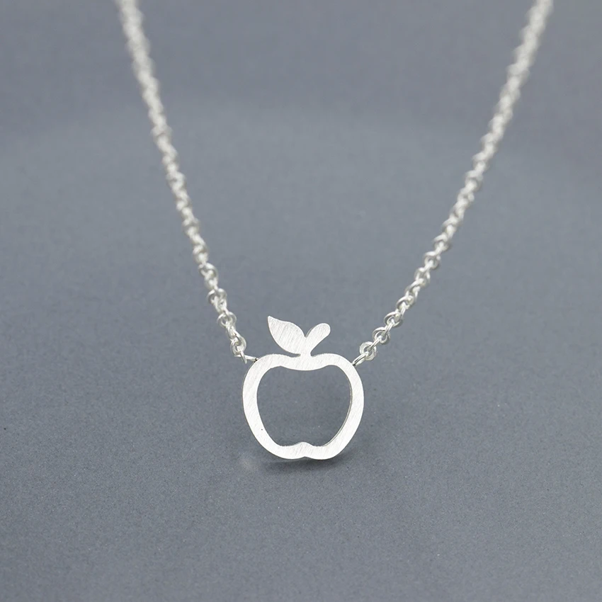 V привлекательные изящные ожерелья с вырезами в виде яблока Женская бижутерия из