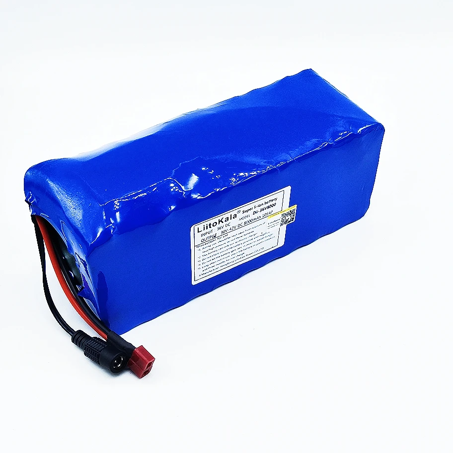 Литиевый аккумулятор LiitoKala 36 В 500 Вт 18650 мАч с чехлом из ПВХ|Комплекты батарей| |