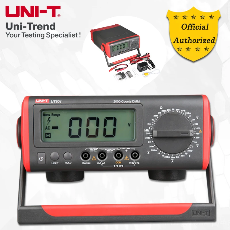UNI-T UT801/UT802 ручной диапазон Benchtop Цифровой мультиметр; Сопротивление/Емкость/частота/термометр, ЖК-подсветка
UNI-T UT801/UT802 ручной диапазон Benchtop Цифровой мультиметр; Сопротивление/Емкость/частота/термометр, ЖК-подсветка