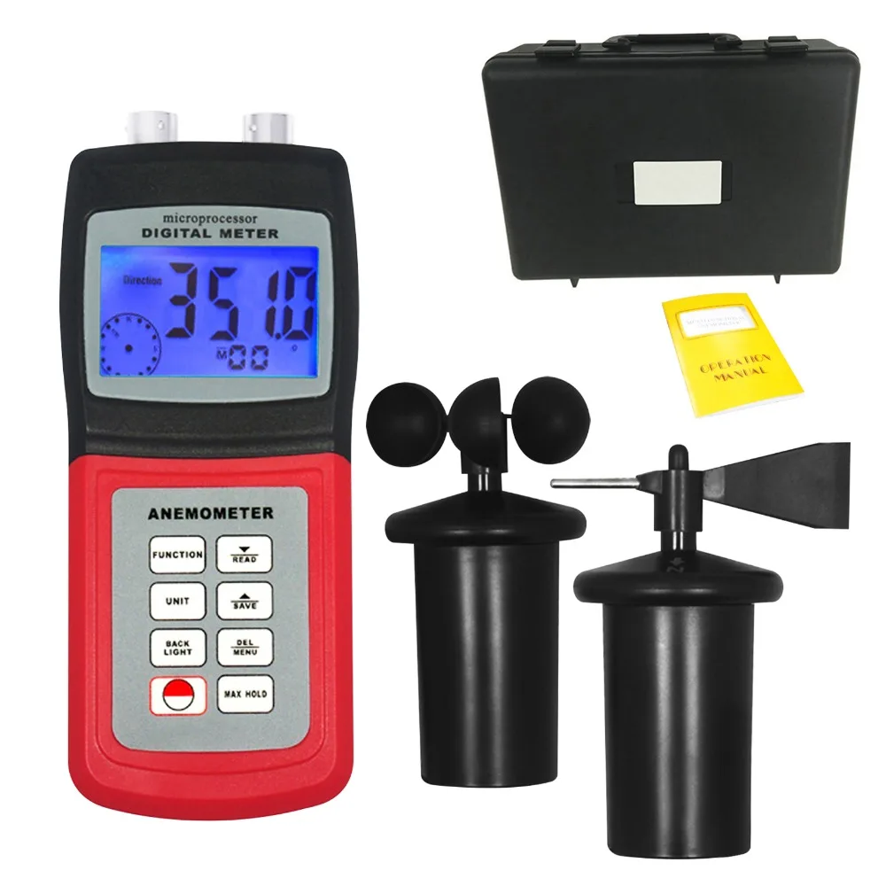 3-CUP Type Sensor Probe Multi-function Thermo Anemometer 80% RH Air Weather Meter Wind Direction Air Speed Temperature
3-CUP Type Sensor Probe Multi-function Thermo Anemometer 80% RH Air Weather Meter Wind Direction Air Speed Temperature
